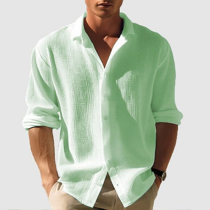 Men's Lapel Long Sleeve Shirt