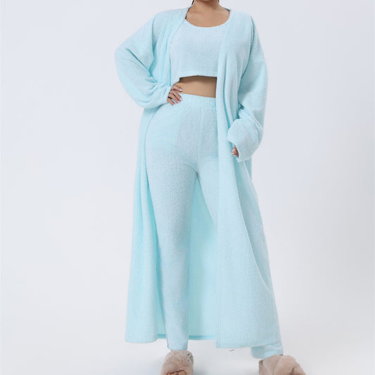Ensemble Lounge 3 Pièces Femme – Pyjama Chaud et Stylé pour l’Hiver