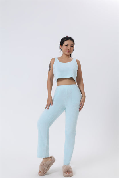 Ensemble Lounge 3 Pièces Femme – Pyjama Chaud et Stylé pour l’Hiver