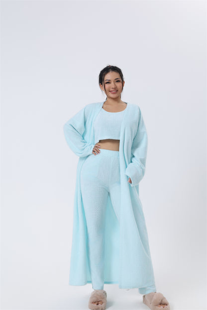 Ensemble Lounge 3 Pièces Femme – Pyjama Chaud et Stylé pour l’Hiver