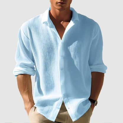 Men's Lapel Long Sleeve Shirt